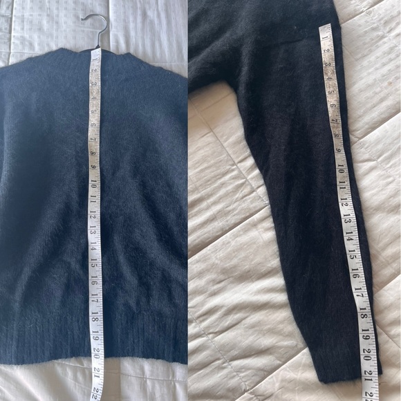 Vintage 80s Mohair Embellished Black Knit Cardigan S - Picture 11 of 12